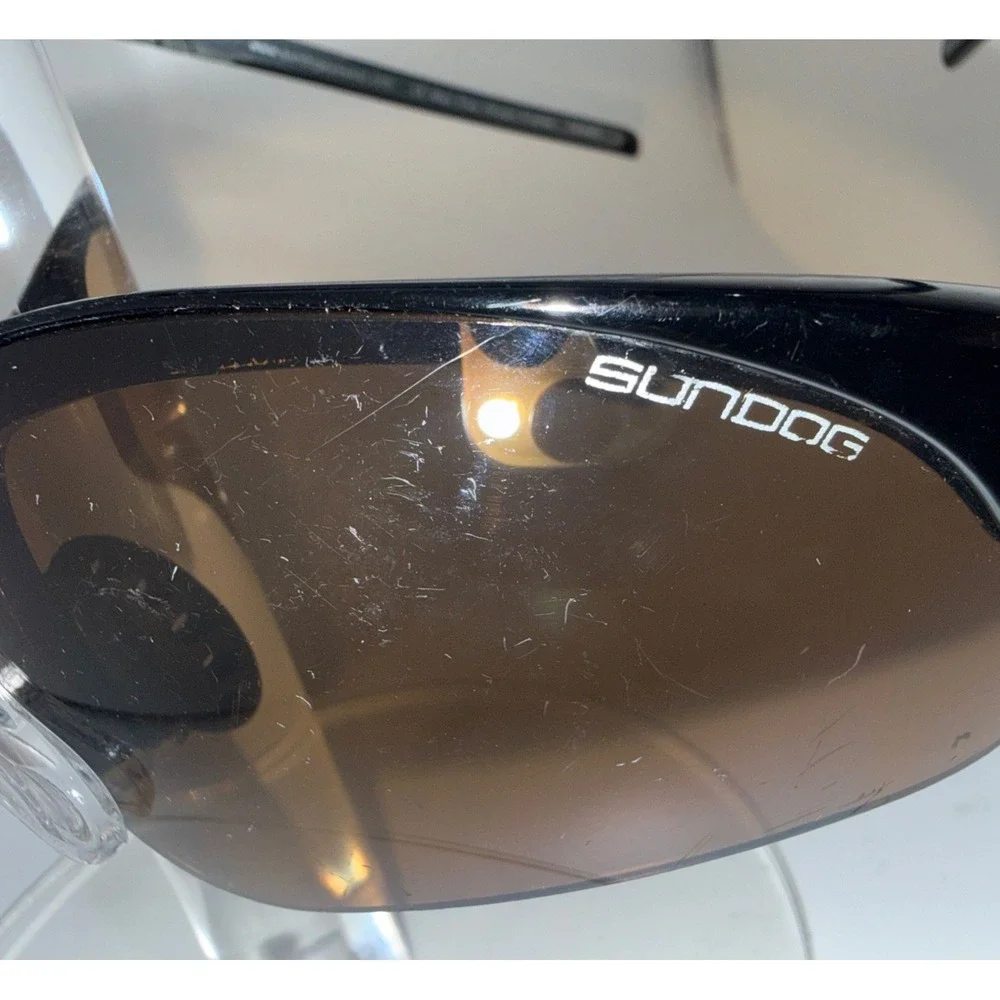 2 pair SUNDOG Authentic RARE Wrap Sunglasses - Black Bomb & Brown Flight- Invest